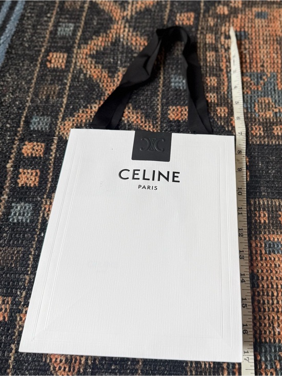 Celine Handbags - Celine White Medium gift bag with Black Ribbon Handles